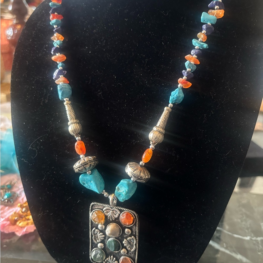 Antique style Mediterranean Necklace.